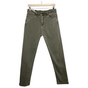 Marine Layer Mens 34x32 5 Pocket Slim Fit Pants Jeans Green
